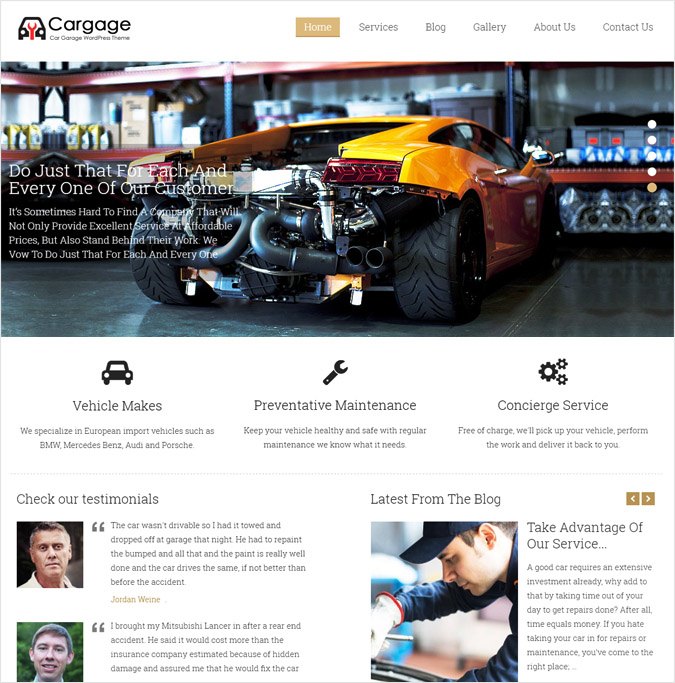 CarGage WP theme