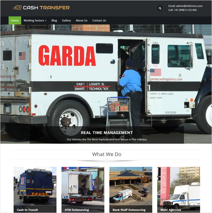 Cash-in-transit Company WordPress Theme