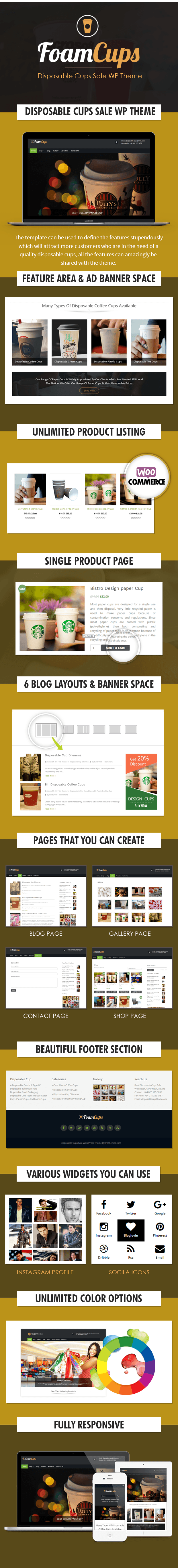 Disposable Cups Sale WordPress Theme