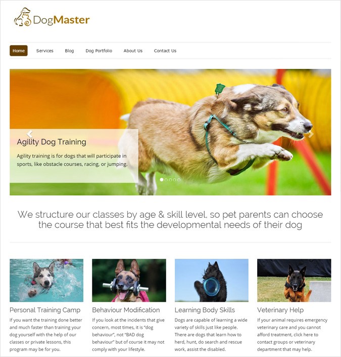 Dog Training WordPress Theme