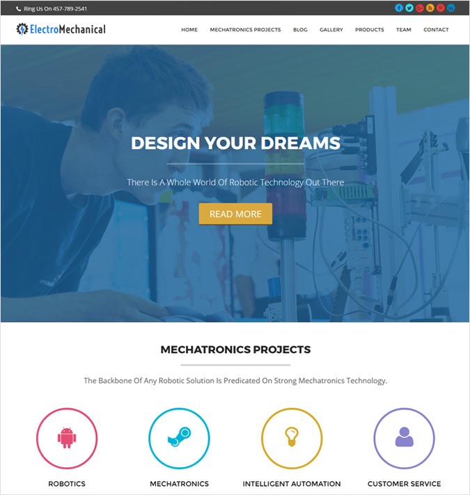 ElectroMechanical WP theme