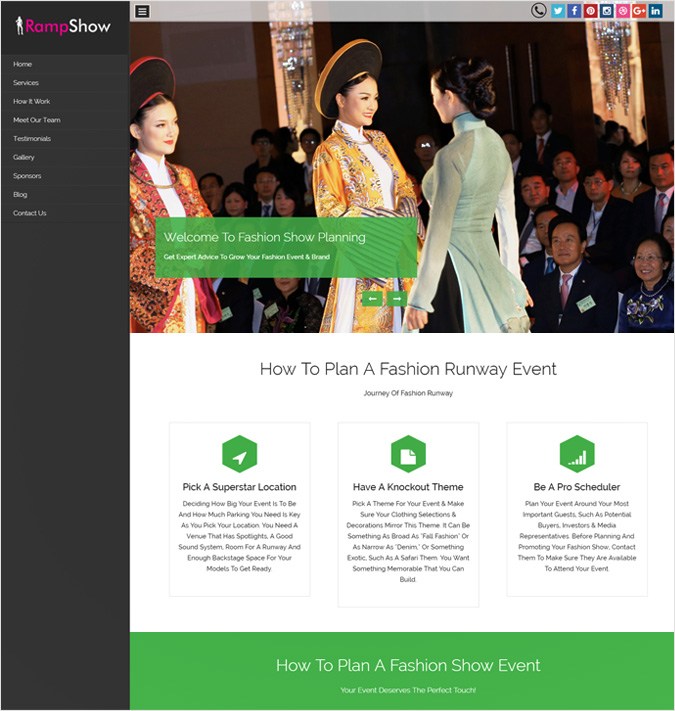 Fashion Show Planning WordPress Theme