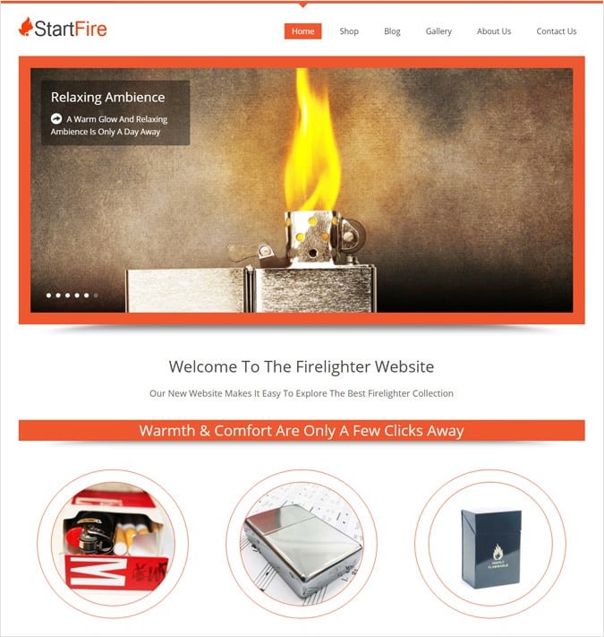 Firelighter Design WordPress Theme