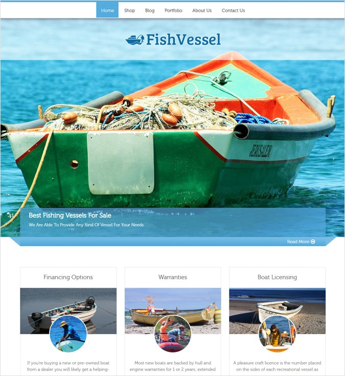 FishVessel WP theme