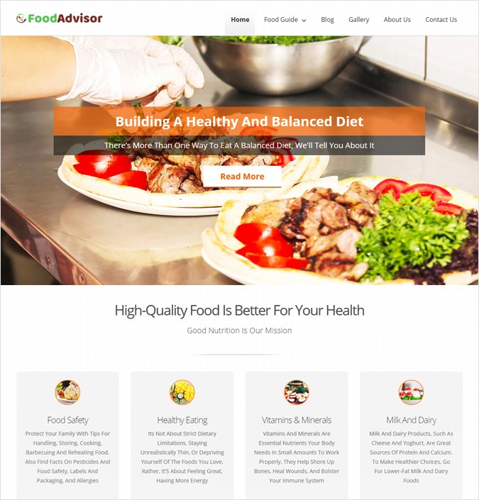 FoodAdvisor WP theme