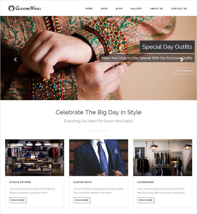 GroomWears wp theme