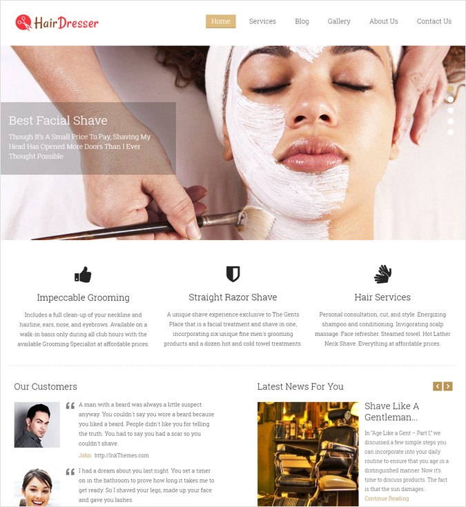 HairDresser WP theme