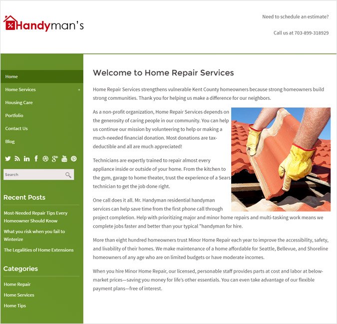 HandyMan WP theme