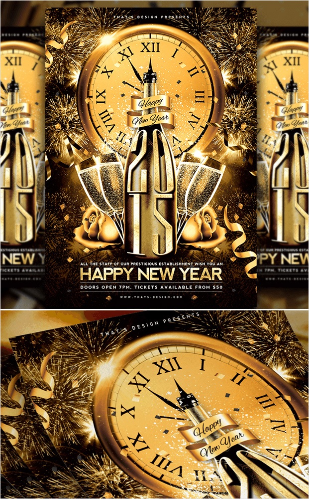 New Year Flyer Template