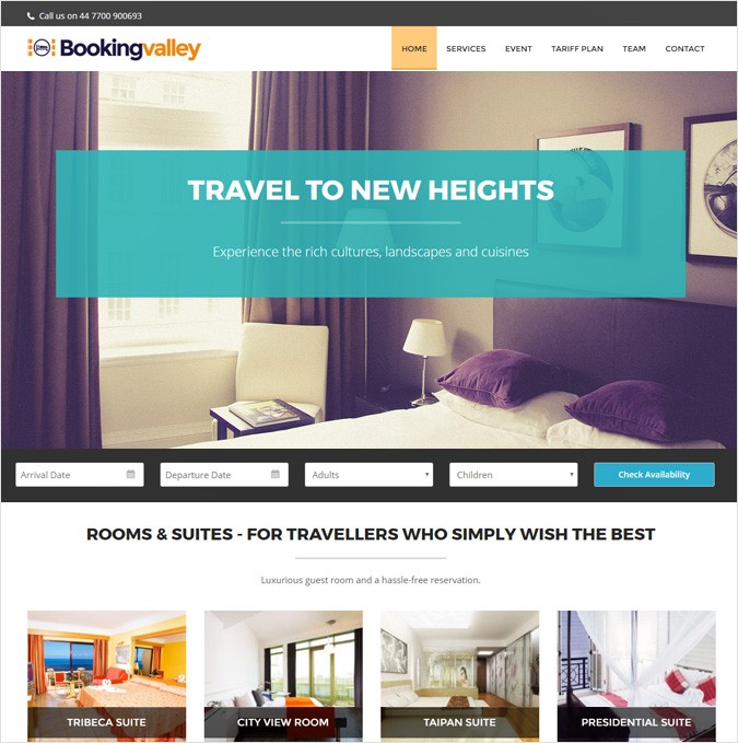 Hotel Booking WordPress Theme