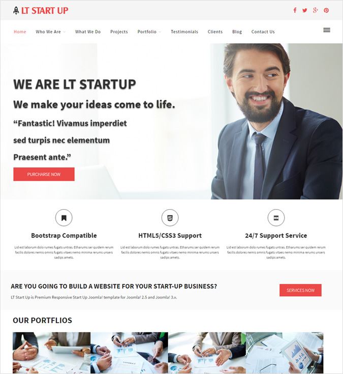 LT StartUp WP theme