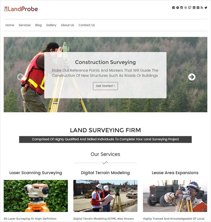 LandProbe wp theme