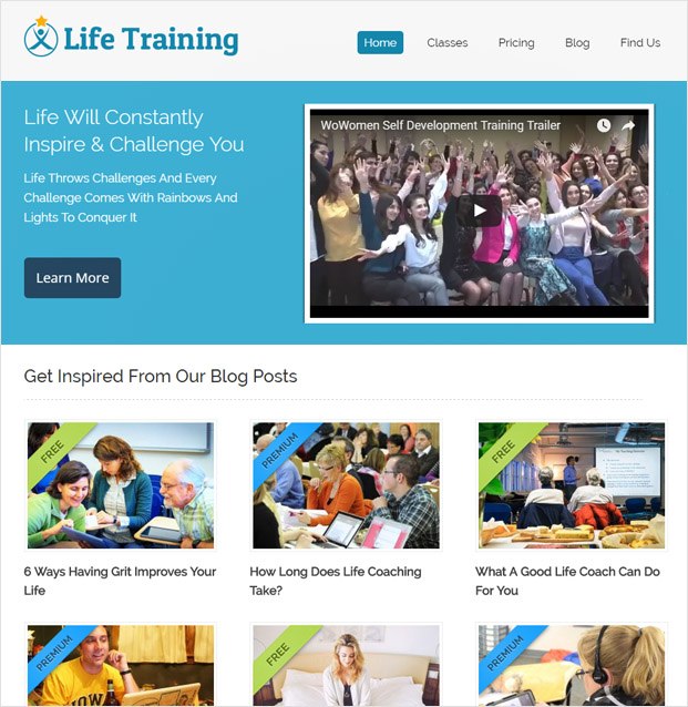 LifeTraining WP theme