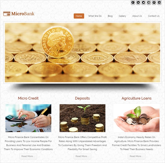 Microfinance Bank WordPress Theme