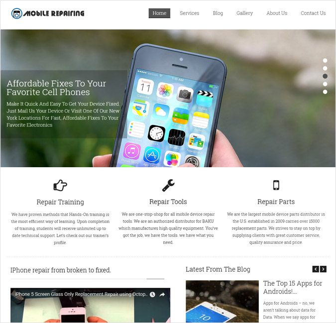 Mobile Repairing WP theme