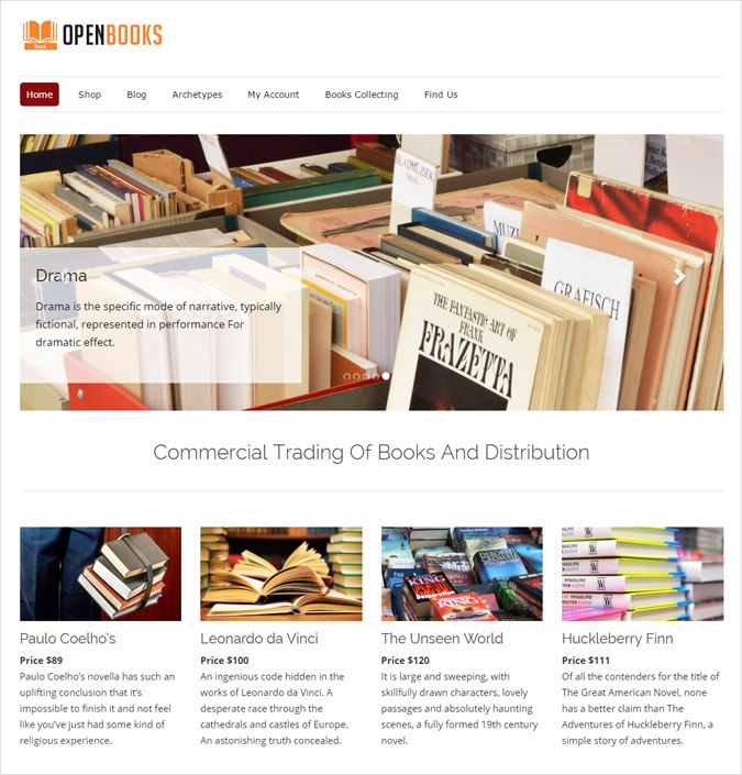 OpenBooks WP theme