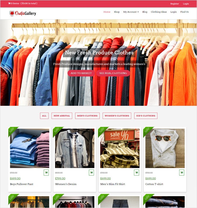 OutfitGallery WP theme