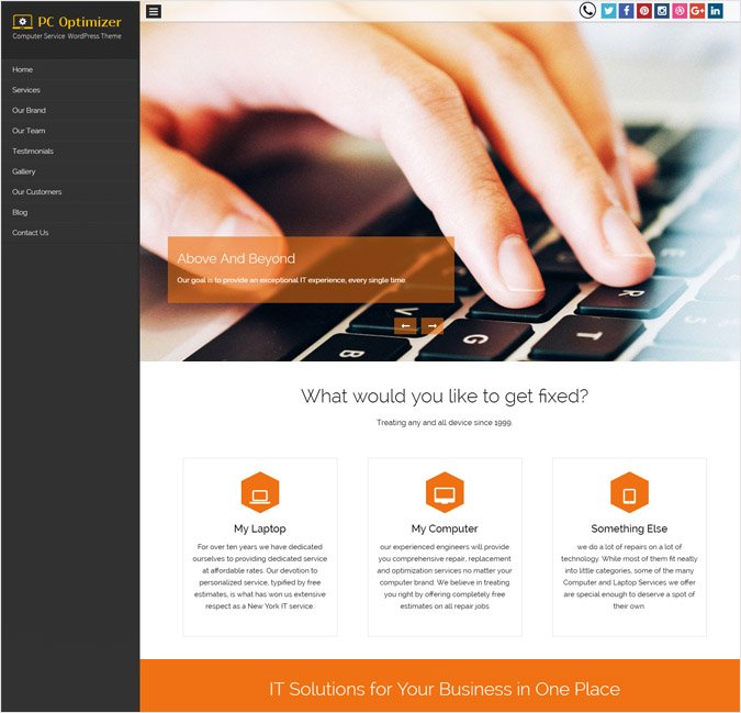 PCOptimizer WP theme