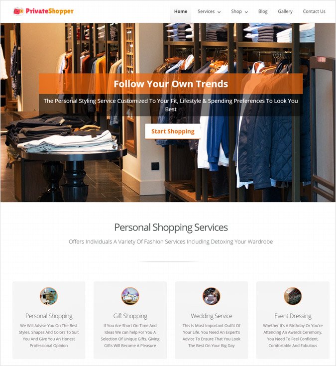 PrivateShopper wp theme