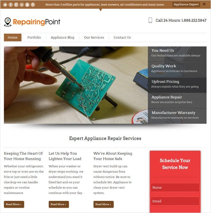 RepairingPoint WP theme