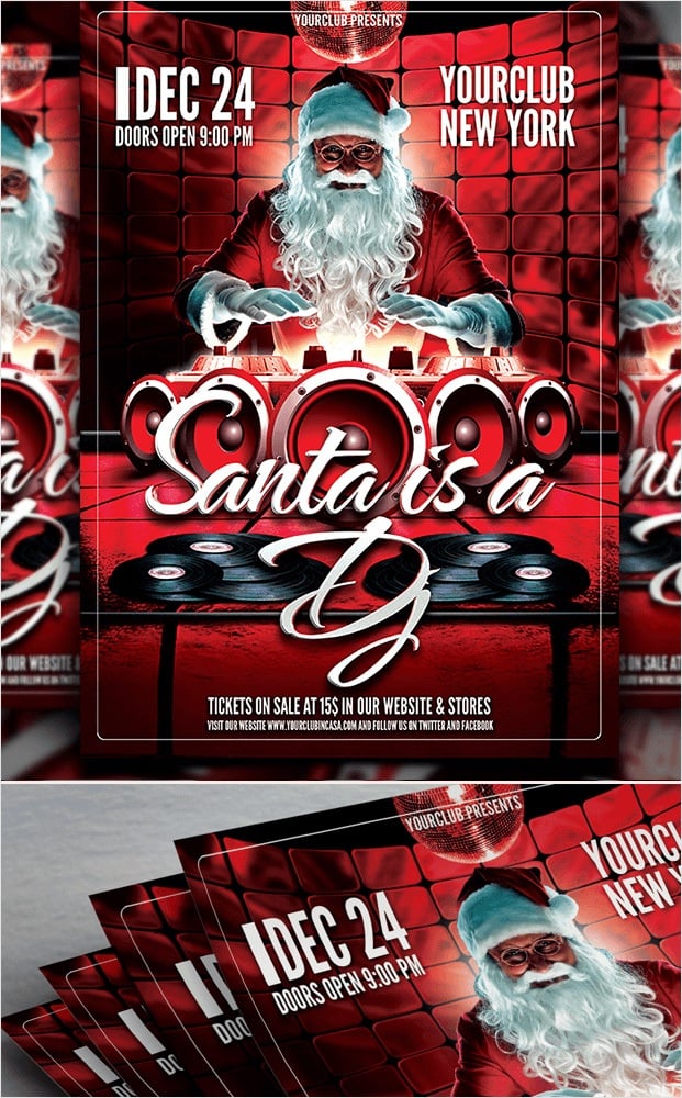 Santa - Christmas Dj Flyer Template