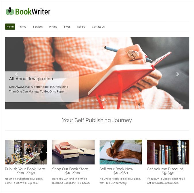 Self Publishing WordPress Theme