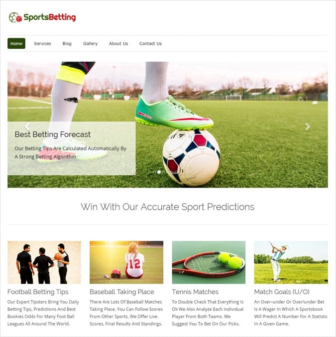 Sports Prediction Site WordPress Theme