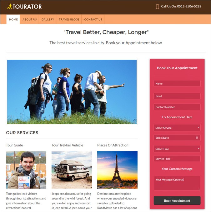 Tour Operator WordPress Theme