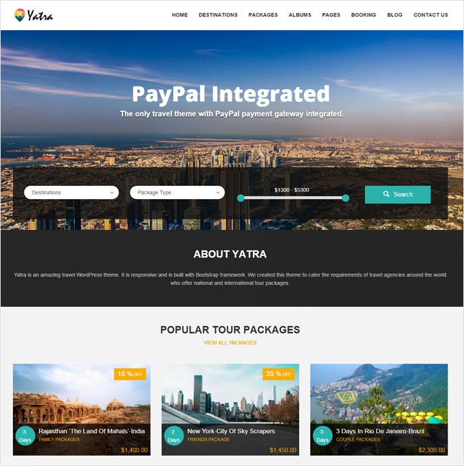 Travel And Tour Booking WordPress Theme