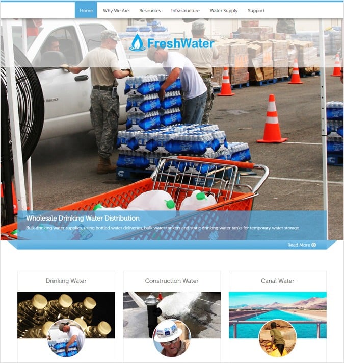 Water Distribution WordPress Theme