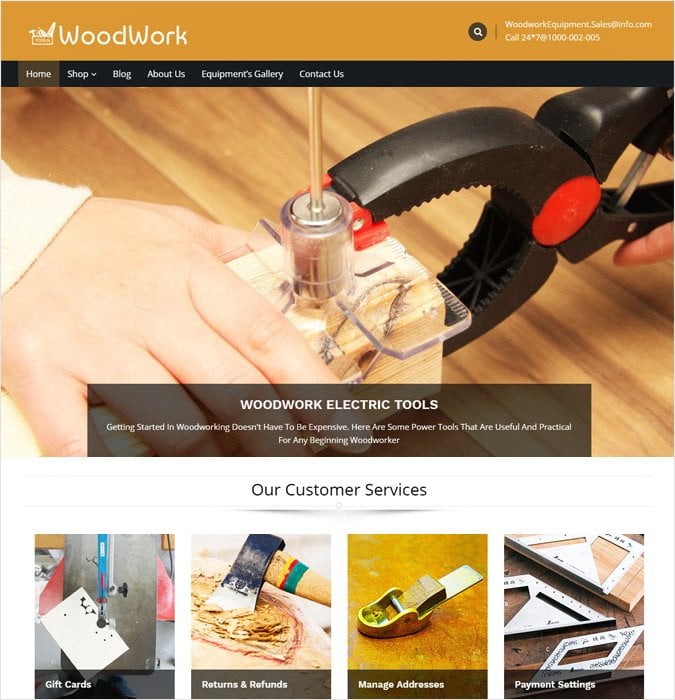 WoodStore WP theme