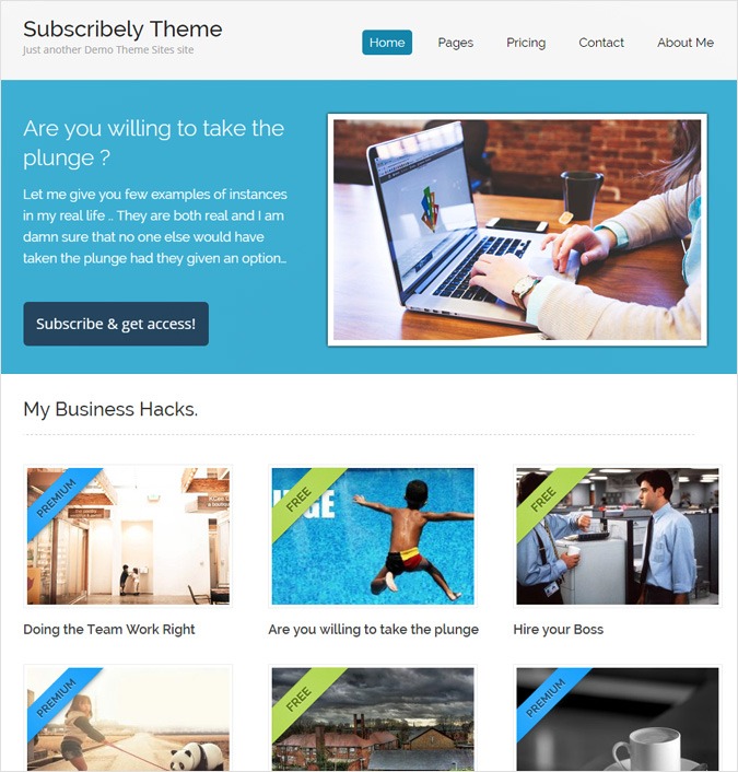 WordPress Responsive Membership Theme