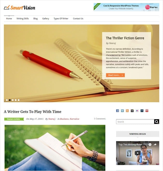 Writer WordPress Theme