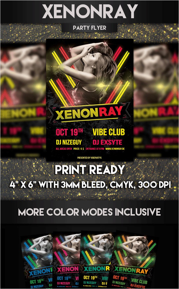 XenonRay - Exclusive Event Party Flyers