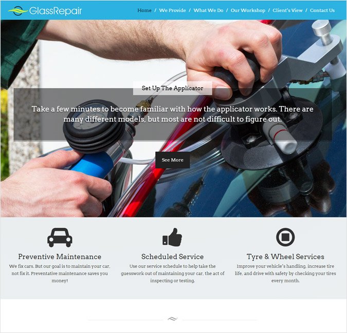 Windshield Repair WordPress Theme