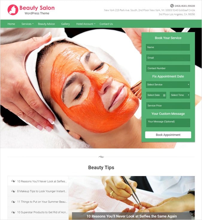 BeautySalon WP theme