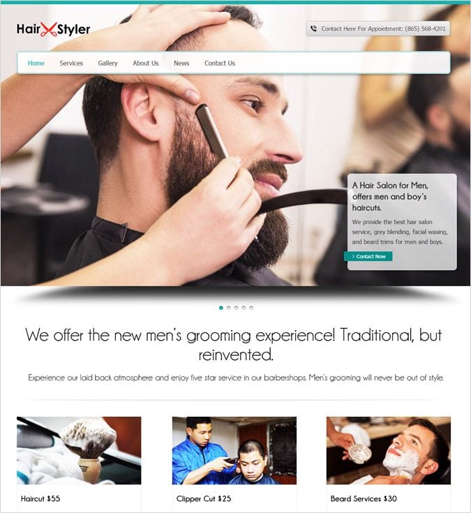 HairStyler WP theme