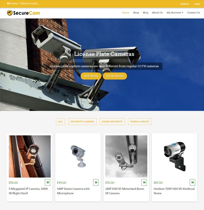 SecureCam WP theme