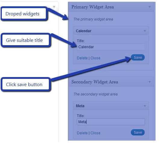 How to add Widgets in Sidebar