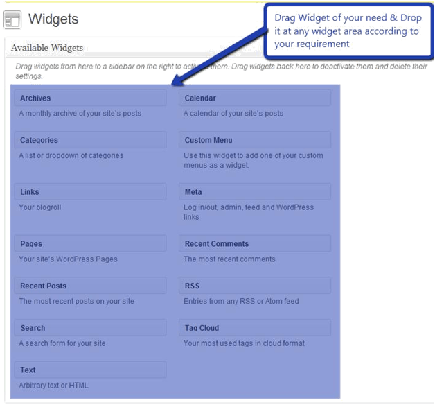 How to add Widgets in Sidebar