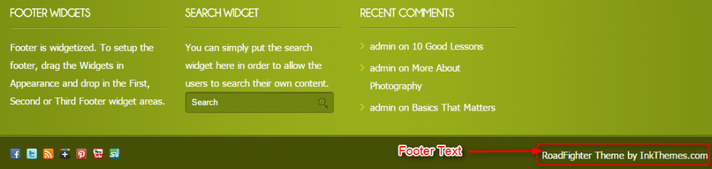 Footer text