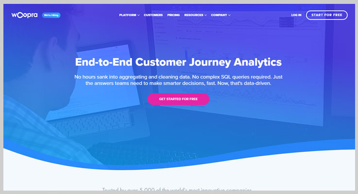 Woopra Subscription Analytics Tool