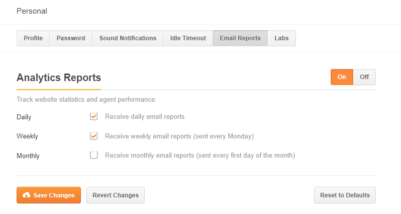 Personal-email-reports(on mode)