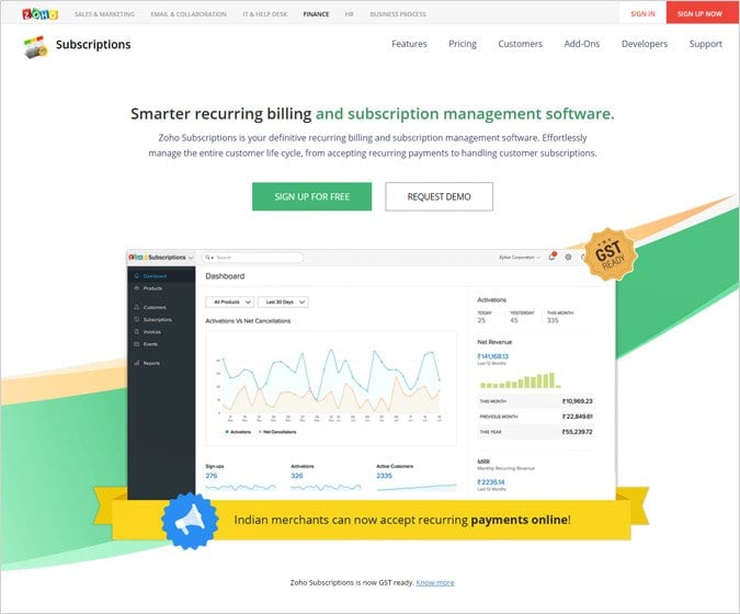 Zoho - Cheap Alternatives To Chargify