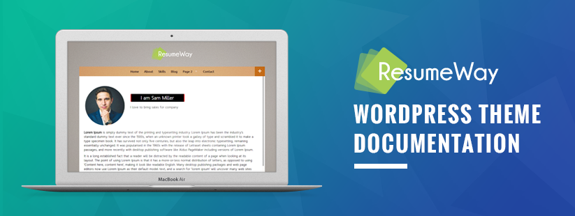 ResumeWay WordPress Theme Documentation