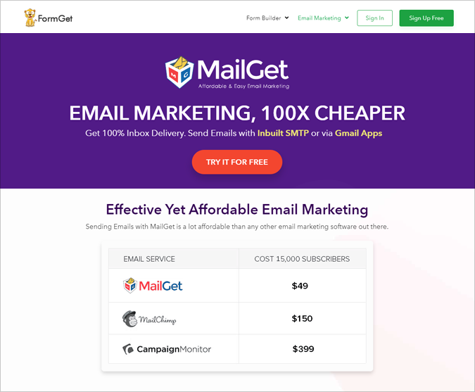 MailGet - Cheap Email Marketing Services