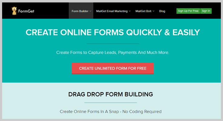 FormGet Form Creator Software