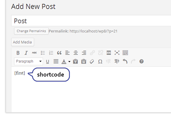 Develop shortcode