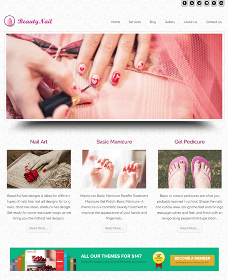 Hazel Pinup Website Design Template for Hair Salons, Nail Salons,  Hairstylists and Nail Technicians - SalonBuilder