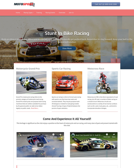 MotoSport - Motor Sports WordPress Theme